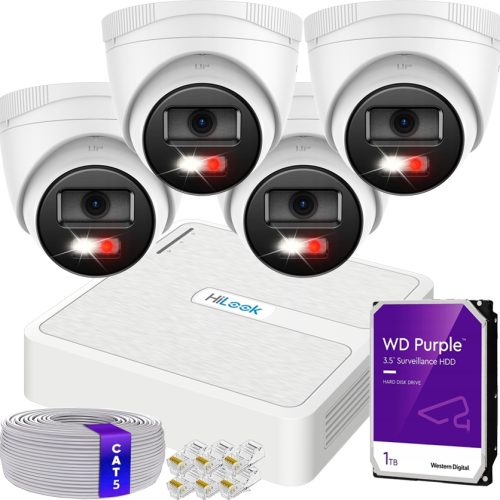 Kamera IP wewnętrzna, zewnętrzna Hikvision IPCA-T4-30DL PoE KIT