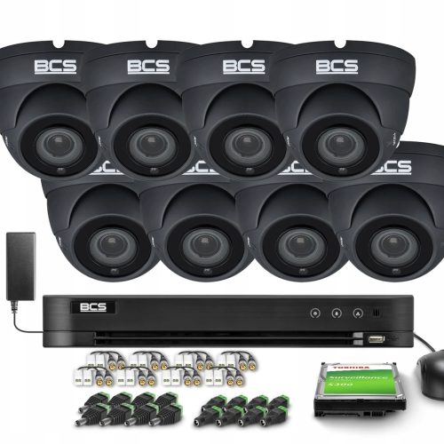 Zestaw monitoringu dom firma kamery 8x BCS-EA45VR4...