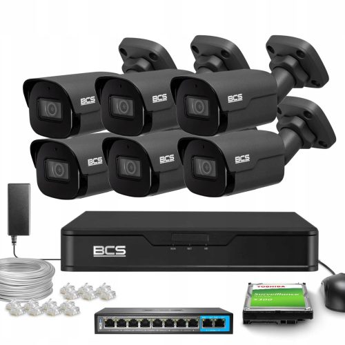 Zestaw monitoringu dom firma IP 6x BCS-P-TIP25FSR4...