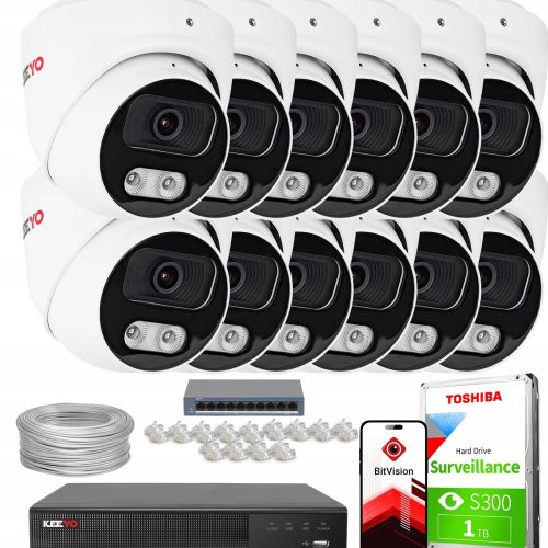 Zestaw monitoringu dom firma IP KEEYO 12x LV-V-IP8...