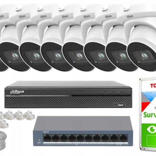 Zestaw monitoringu domu firmy IP 8x IPC-HDW2541TM-...