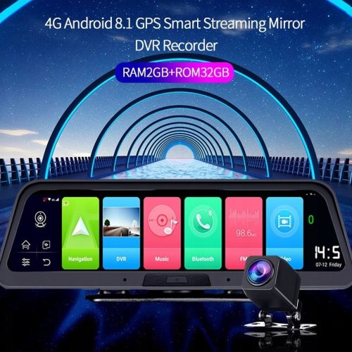 Rejestrator jazdy w lusterku 10w1 2mpx 1080p GPS