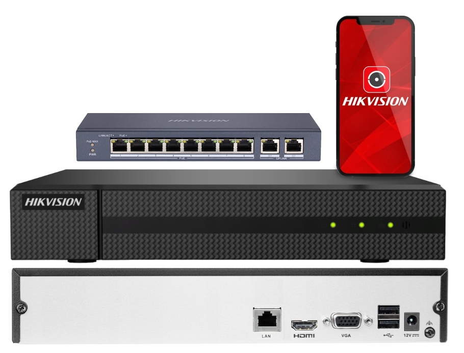 Rejestrator IP Hikvision 8 kanałów do 6Mpx Aplikacja HikConnect do 8 kamer - obrazek 7