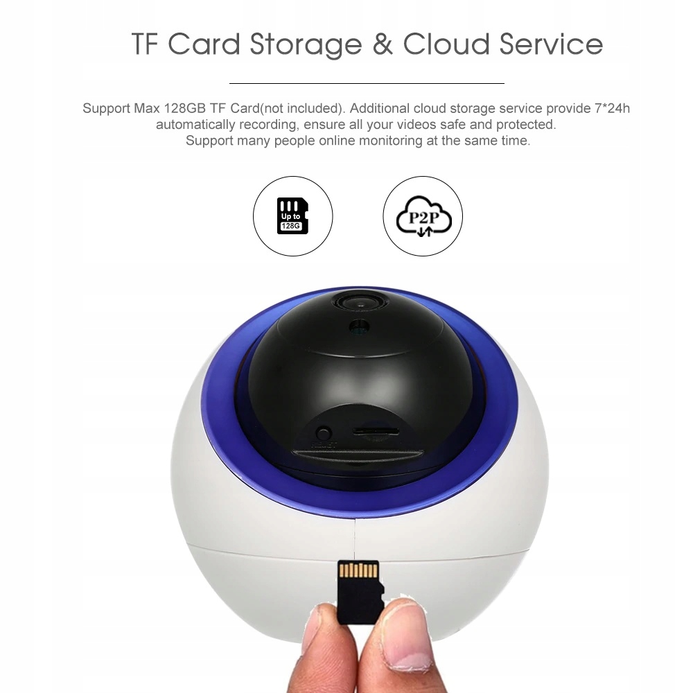 kamera WIFI obrotowa p2p 2MPX Monitoring Tuya - obrazek 8