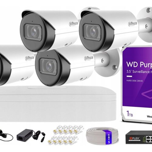 Zestaw monitoringu dom kamera IP 4x IPC-HFW2441S-S...