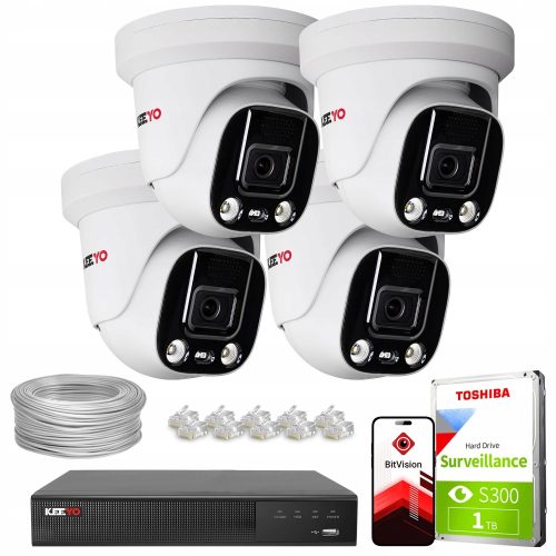 Zestaw do monitoringu domu IP KEEYO 4x LV-V-IP5M25...