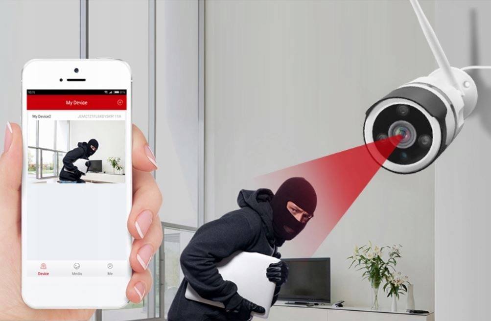 Kamera zewnętrzna WIFI kąt 180° do firmy , domu FULL HD darmowa APP - obrazek 4