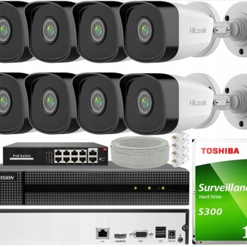 Zestaw monitoringu dom kamera IP 8x IPCAM-B2 HWN-2...