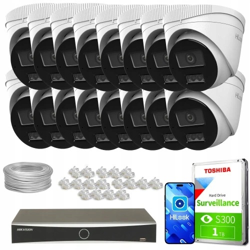Zestaw do Monitoringu dom firma 16x IPCAM-T4-30DL ...
