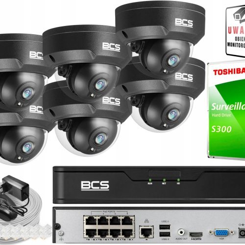 Zestaw do monitoringu dom 6x BCS-P-DIP25FSR3-Ai2-G...