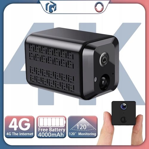 Mini Kamera GSM 4G LTE na Baterie JAKOŚĆ 4K 4000...