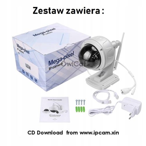 Kamera obrotowa zewnętrzna BIAŁA SD19W 5MPX z kartą pamięci 128GB