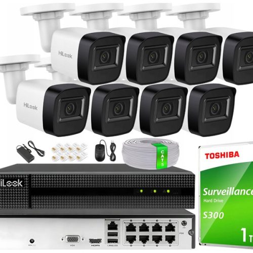 Zestaw monitoringu dom firma kamera IP 8x IPCAM-B4...