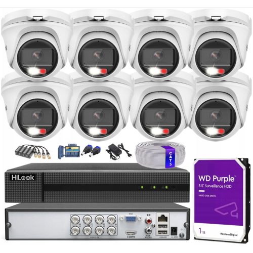 Zestaw do monitoringu HiLook 8x Kamera TVICAM-T5M-...