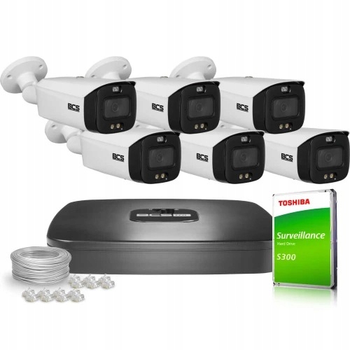 Zestaw monitoringu domu IP 6x BCS-L-TIP58FCR3L3-AI...