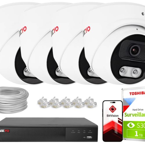 Zestaw do monitoringu dom firma IP KEEYO 4x LV-V-I...