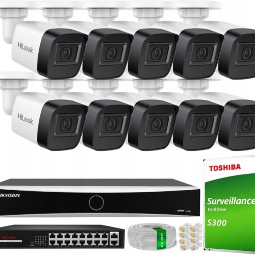 Zestaw do monitoringu dom kamera zewnętrzna IP 10...