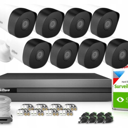 Zestaw do monitoringu Dahua 8x HAC-B2A21-0360B Ful...