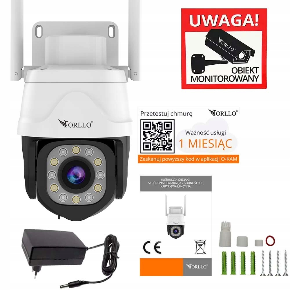 Kamera 4K GSM AI 8MPx Zewnętrzna ORLLO Z17 PRO Panel Fotowoltaiczny +GRATIS - obrazek 8