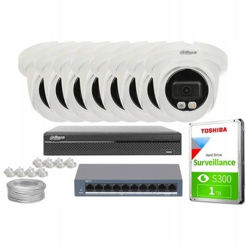 Zestaw monitoringu dom kamera IP 8x IPC-HDW2449TM-...