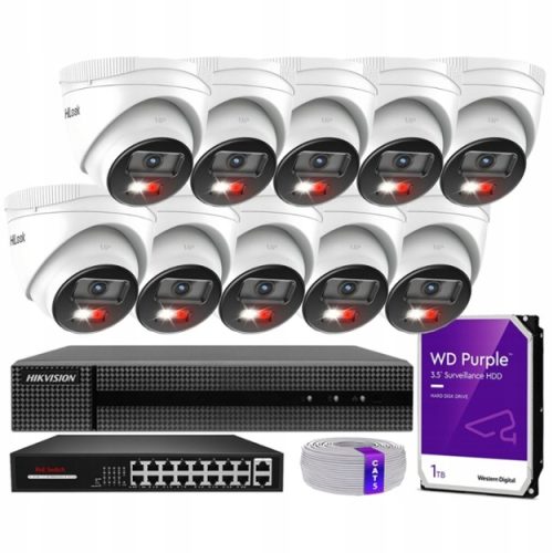 Zestaw monitoringu dom kamera IP 10x IPCAM-T4-30DL...