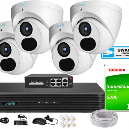 Zestaw monitoringu dom kamera IP 4x IPC-T1E8-AF28K...