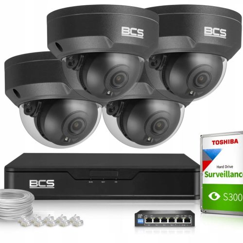 Zestaw monitoringu domu firmy kamera IP 4x BCS-P-D...