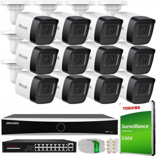 Zestaw do monitoringu dom kamera zewnętrzna IP 12...