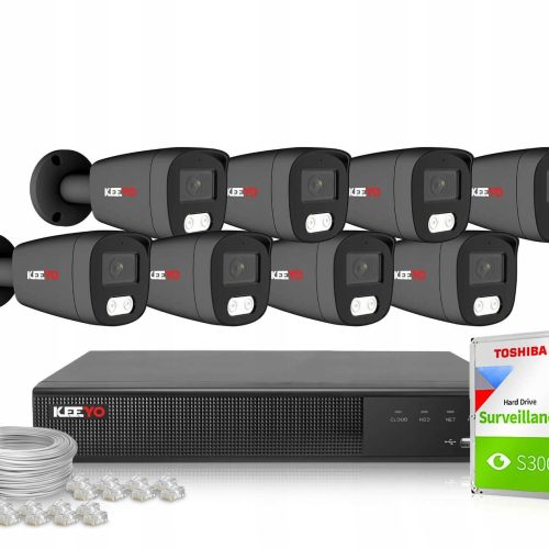 Zestaw do Monitoringu IP KEEYO 8x LV-V-IP5M25TF-G-...
