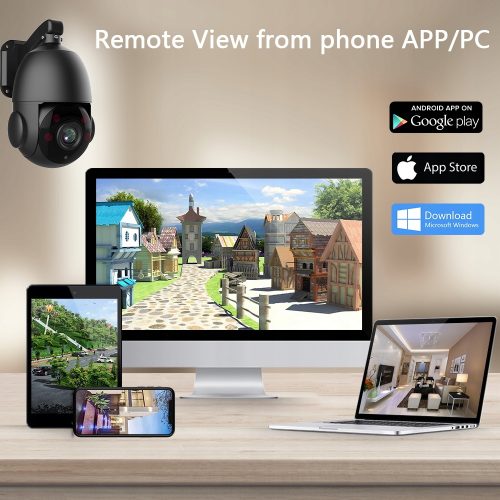 Kamera Obrotowa IP sieciowa 4K 8MPX IR120m 60xZoom Msd128GB AUDIO