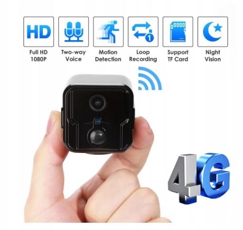 Mini Kamera GSM 4G LTE Bezprzewodowa aku 6200mAh