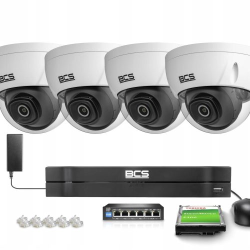 Zestaw monitoringu domu firmy IP 4x BCS-L-DIP15FSR...