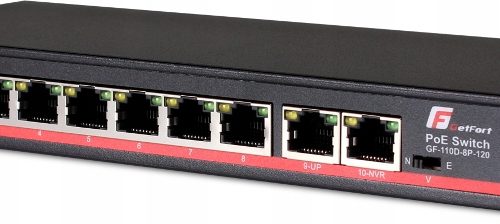 SWITCH POE GETFORT 8FE x POE +2FE UPLINK 120W POE+