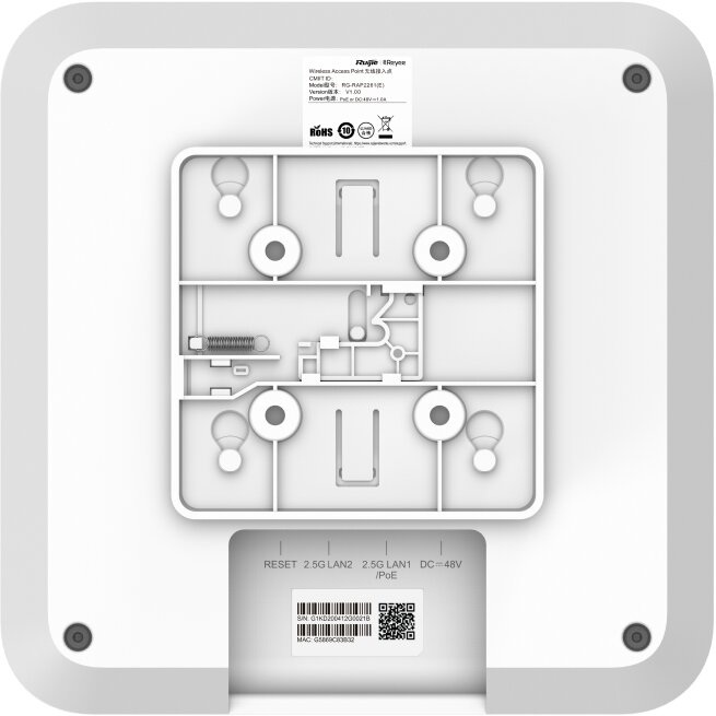 Access Point Ruijie RG-RAP2260(H) 802.11a, (Wi-Fi 4), (Wi-Fi 5), (Wi-Fi 6) - obrazek 4