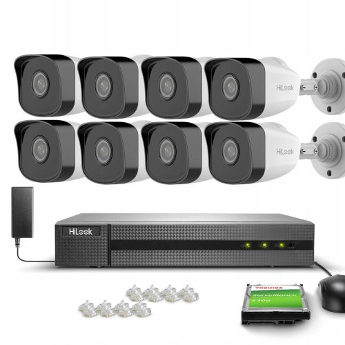 Zestaw do monitoringu kamery 8x IPCAM-B2 Full HD P...