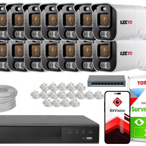 Zestaw monitoringu firmy IP KEEYO 16x LV-V-IP5M25T...