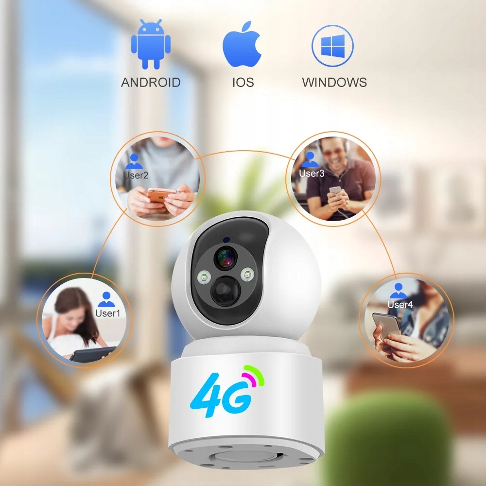 G-VISION JH09 kamera obrotowa 4g LTE na kartę sim v380 4mpx - obrazek 4