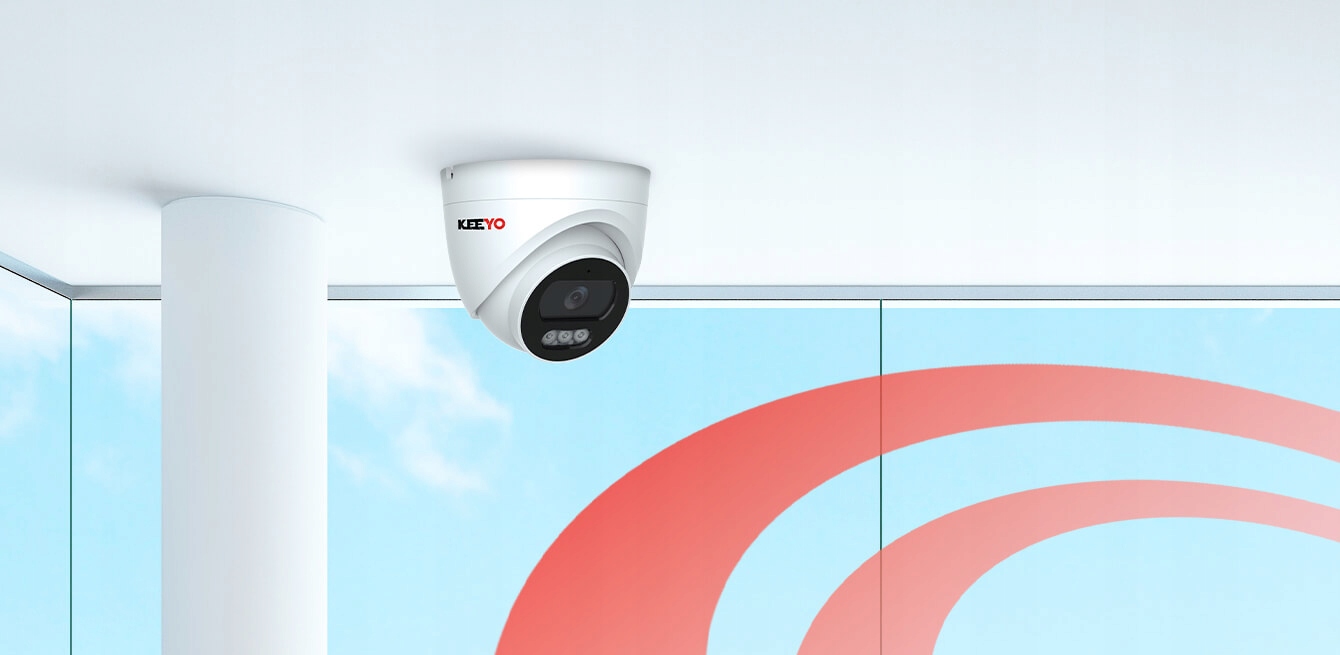 Zestaw monitoringu dom firma IP KEEYO 14x LV-V-IP8M25DF-B-II 8Mpx mikrofon - obrazek 11