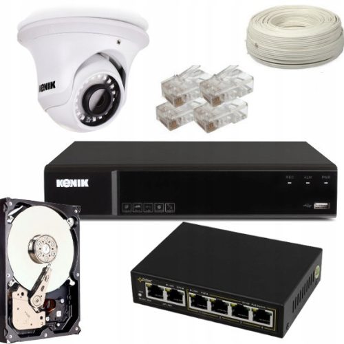 ZESTAW MONITORINGU IP 1 KAMERA 1080P