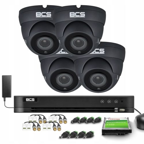 Zestaw do monitoringu kamery dom firma 4x BCS-EA45...
