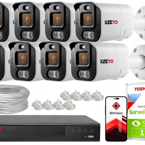 Zestaw do monitoringu firmy IP KEEYO 8x LV-V-IP5M2...