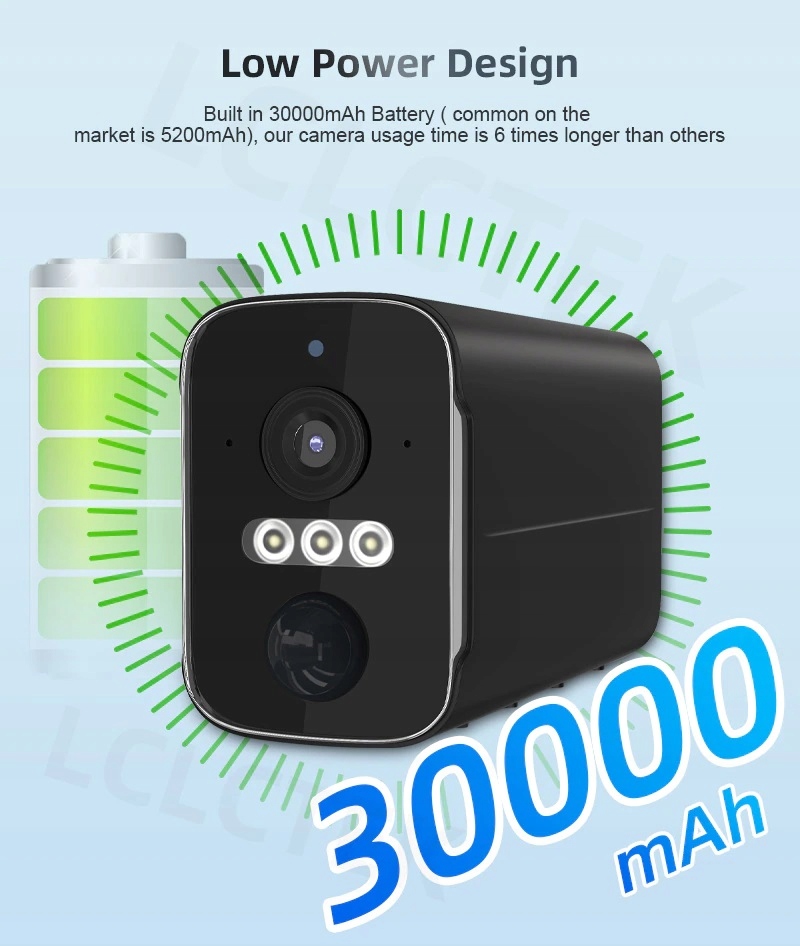 CZARNA KAMERA 4G Z MEGA MOCNĄ BATERIĄ 3000mAh - obrazek 4