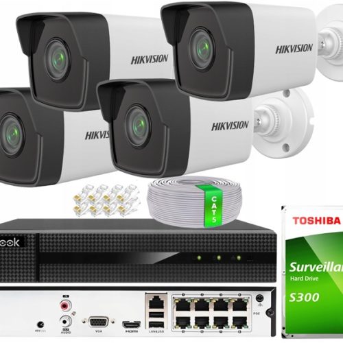 Zestaw monitoringu dom firma kamera IP 4x IPCAM-B4...