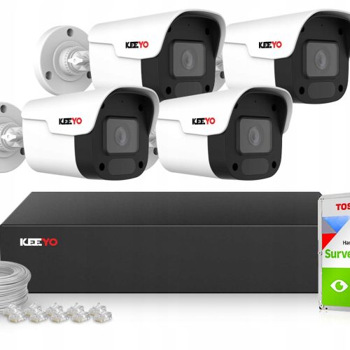 Zestaw do monitoringu IP KEEYO 4x LV-V-IP4M25TF-B ...