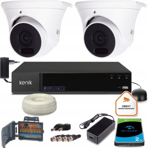 Zestaw do monitoringu dom firma kamera 2x KG-D30HD...