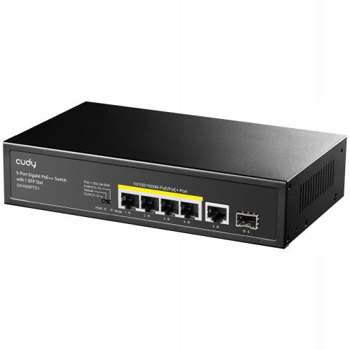 Cudy Przełącznik GS1005PTS1 5xGE PoE+ 1xSFP 120W