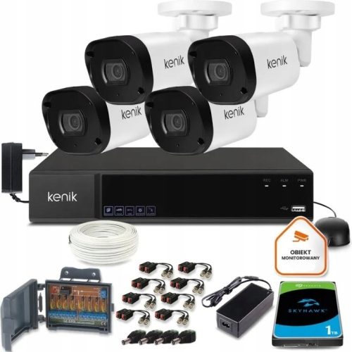 Zestaw do monitoringu dom firma kamera 4x KG-L15HD...
