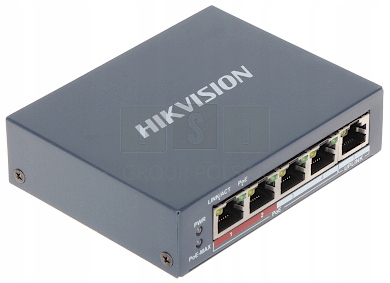 SWITCH POE DS-3E0105P-E(B) 4-PORTOWY Hikvision