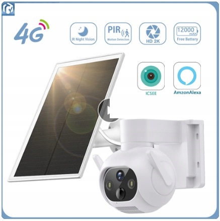 Kamera PTZ solarna 5MP 4G wbudowana bateria ICsee