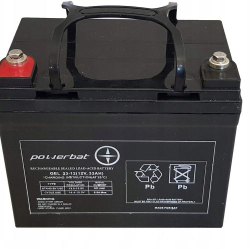 Akumulator żelowy Powerbat CBE 33-12 12 V / 33 Ah